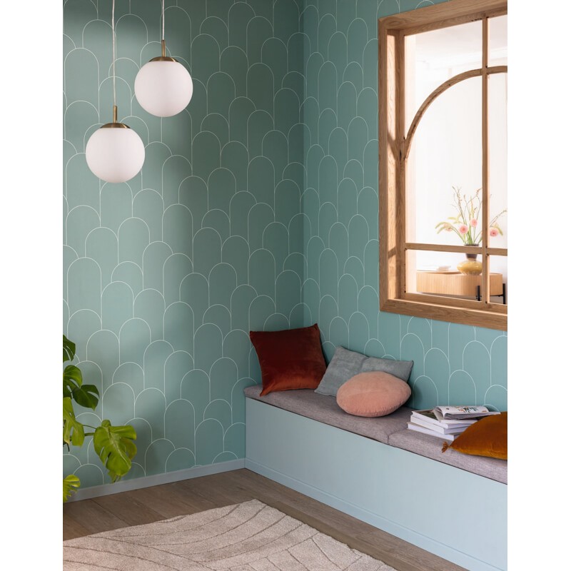 Design taptéa boltív mintával mentazöld 105287000 (Elegance)