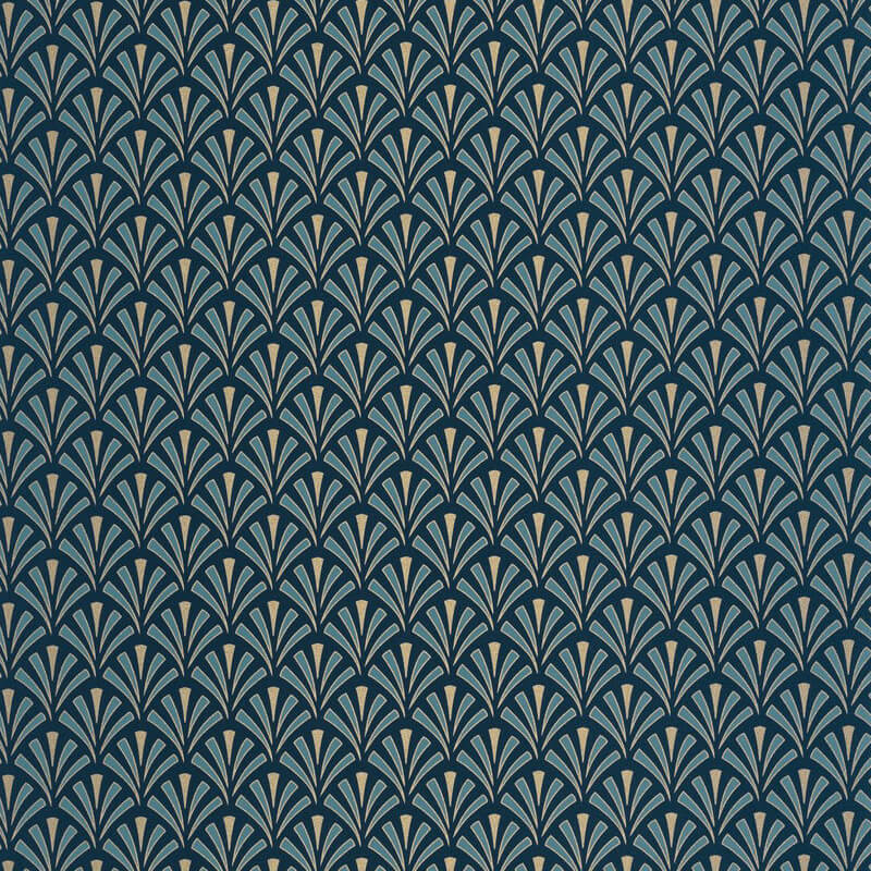 Sötét kékeszöld arany apró mintás art deco tapéta 105306220 (Elegance)