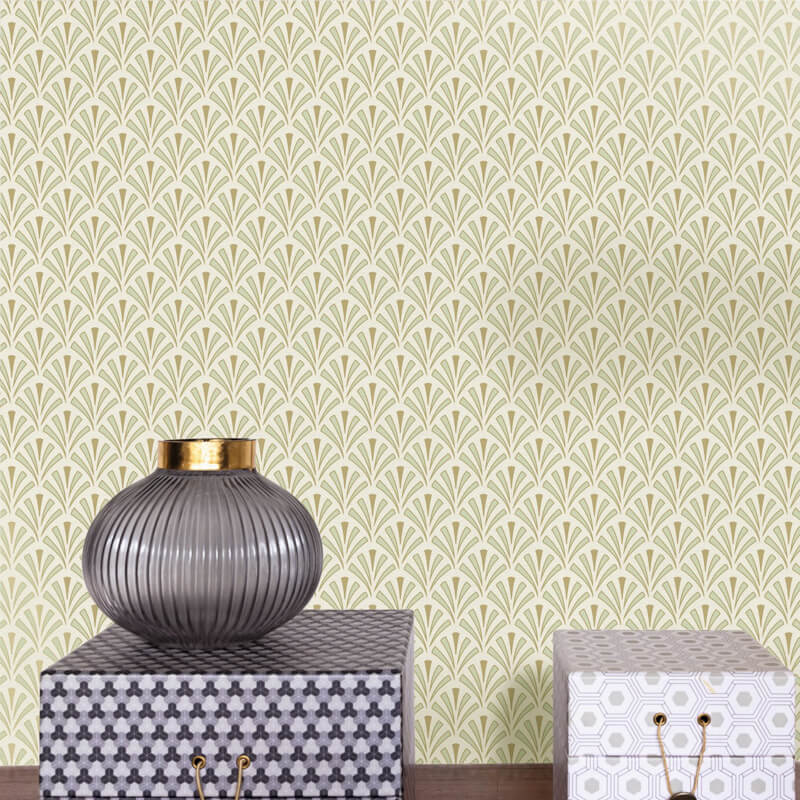 Beige arany apró mintás art deco tapéta 105307026 (Elegance)