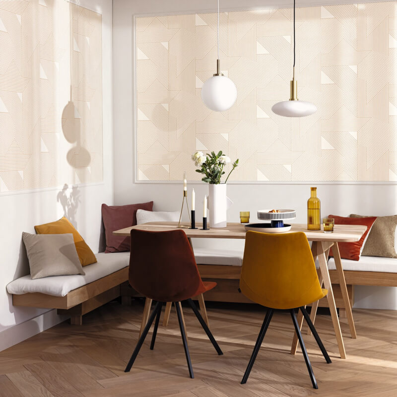 Bézs fehér geometriai mintás design tapéta 105540120 (Graphic)