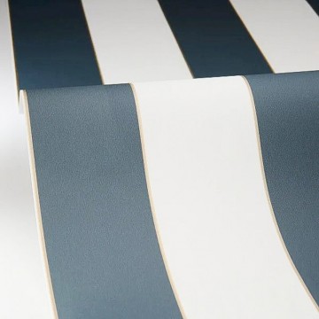 Csíkos tapéta krém kék 101076112 (Light)