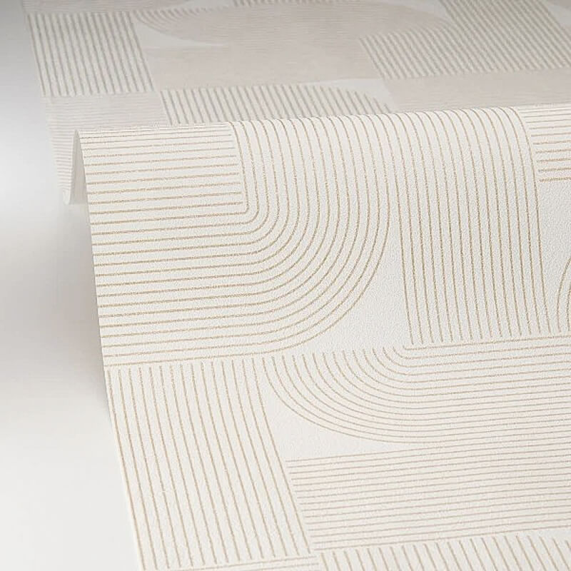 Krém bézs arany színhatású tapéta vonalmintával 106570014 (Light)