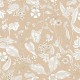 Bézs alapon fehér virágos design tapéta 106601010 (Light)