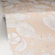 Bézs alapon fehér virágos design tapéta 106601010 (Light)