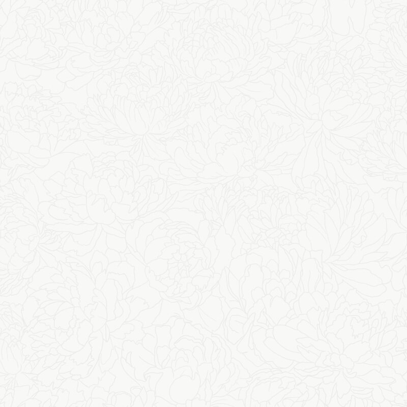 Fehér halványszürke virágos design tapéta 106610017 (Light)