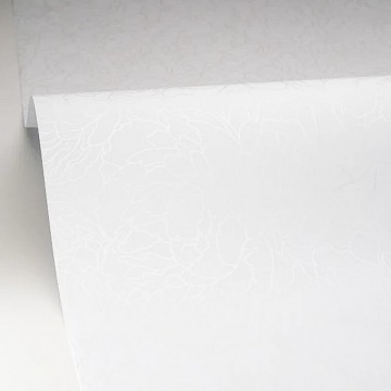 Fehér halványszürke virágos design tapéta 106610017 (Light)