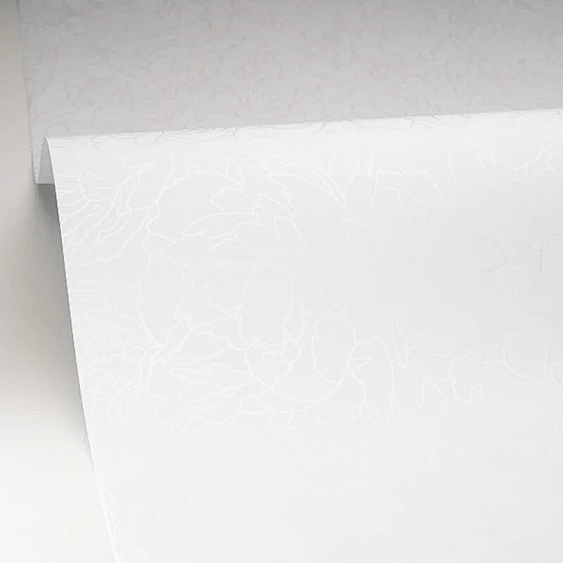 Fehér halványszürke virágos design tapéta 106610017 (Light)