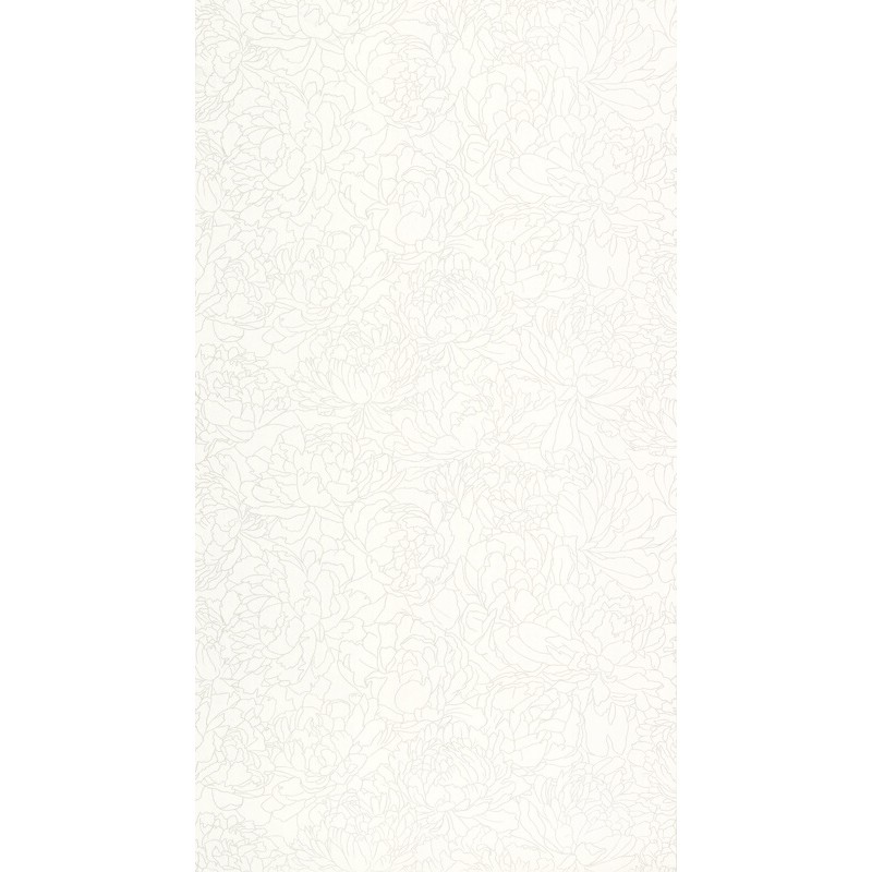 Fehér halványszürke virágos design tapéta 106610017 (Light)