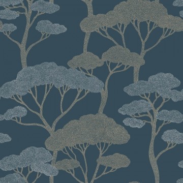 Egzotikus fák kék tapéta 106626010 (Light)