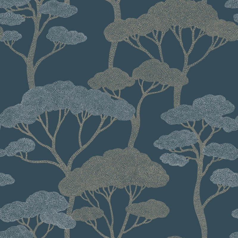 Egzotikus fák kék tapéta 106626010 (Light)