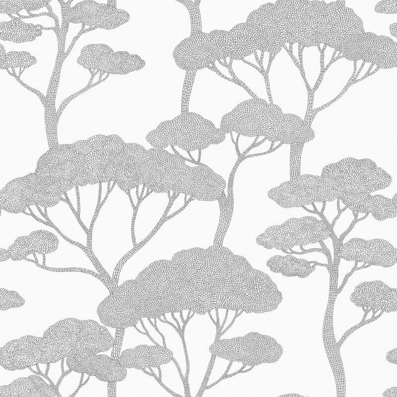 Egzotikus tapéták fehér alapon fekete mintázatú tapéta 106629000 (Light)