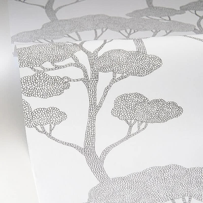 Egzotikus tapéták fehér alapon fekete mintázatú tapéta 106629000 (Light)