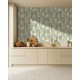 Pasztell zöld design tapéta geometrikus formákkal 107390475 (Maison)