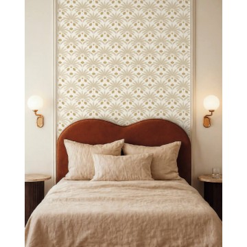 Art Deco design tapéta krém bézs levél mintával 107400103 (Maison)