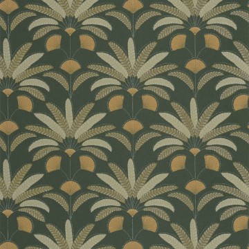 Art Deco design tapéta sötétzöld levél mintával 107400451 (Maison)