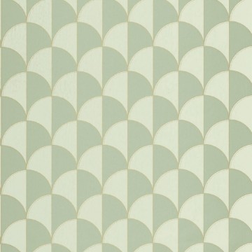 Art Deco design tapéta pasztell zöld levél mintával 107414018 (Maison)
