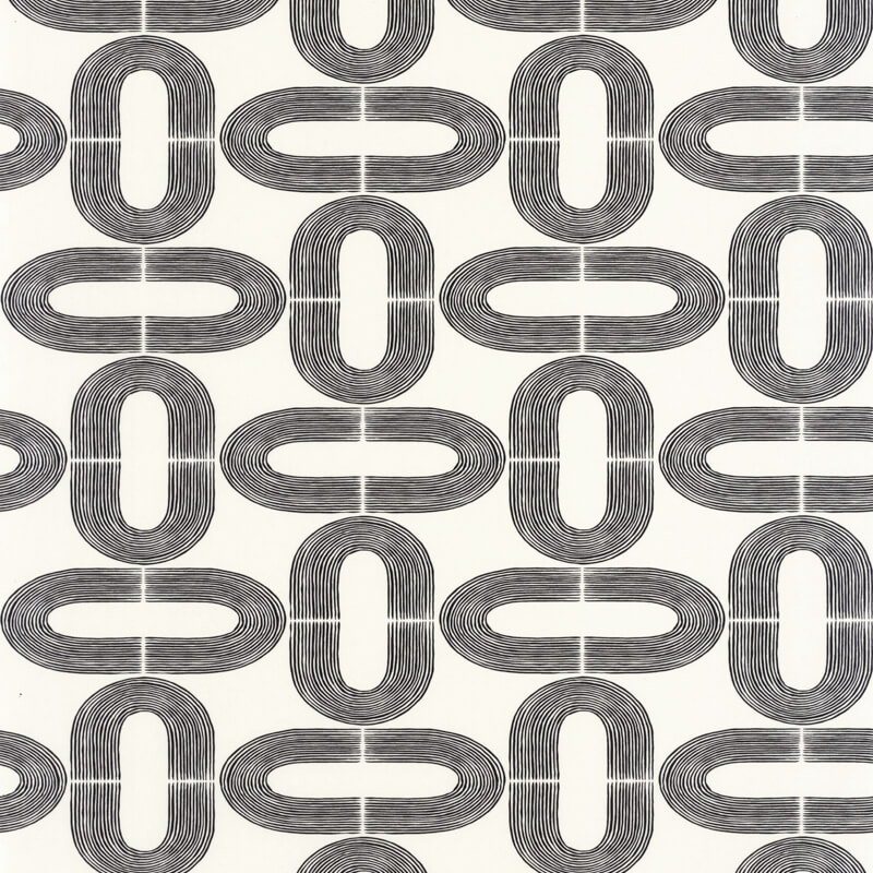 Fekete fehér design tapéta ovális mintával 104230913 (Moonlight 2)