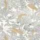 Trópusi növénymintás tapéta fehér alapon fekete és arany 104269911 (Moonlight 2)
