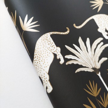 Párduc mintás tapéta fekete fehér arany 104279237 (Moonlight 2)