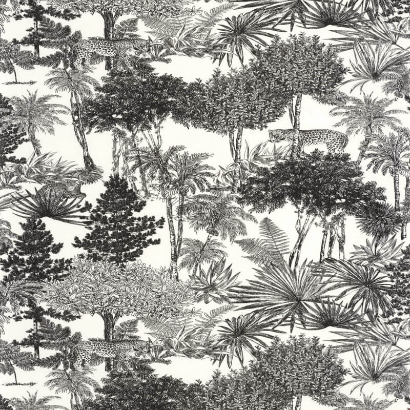 Tapéta trópusi növényekkel fekete fehér 104280974 (Moonlight 2)