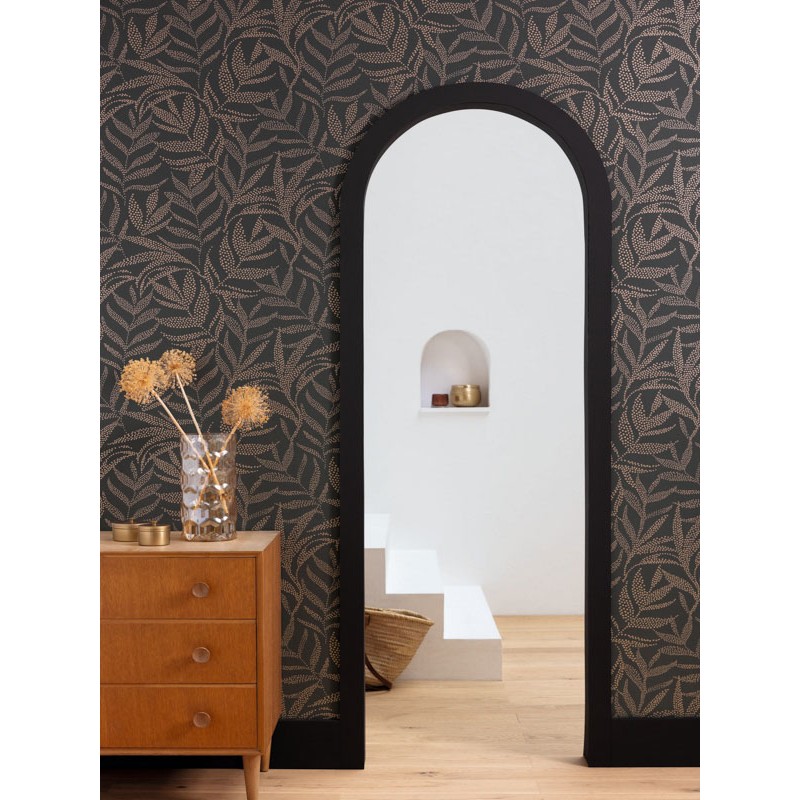 Levél mintás tapéta fehér arany  104300273 (Moonlight 2)