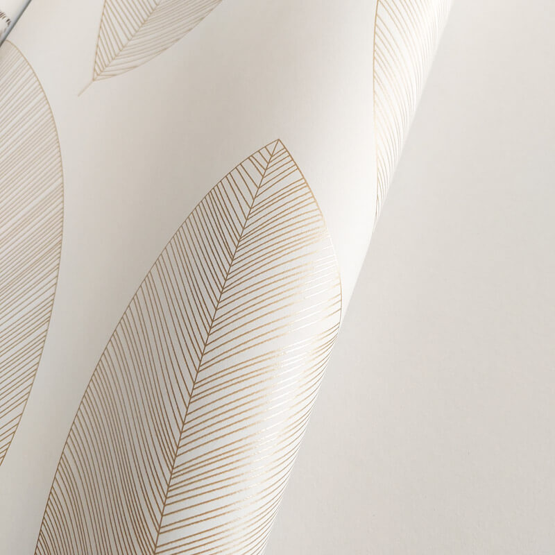 Tapéta feher alapon rajzolt arany levelekkel 104310213 (Moonlight 2)