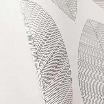 Tapéta fehér alapon rajzolt fekete levelekkel 104310927 (Moonlight 2)