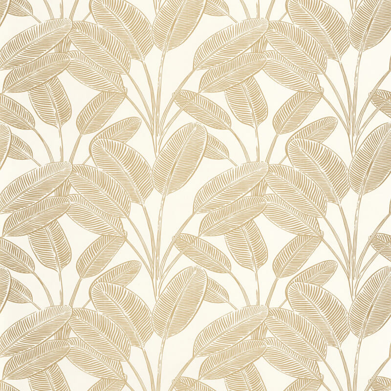 Tapéta fehér alapon arany levélmintával 104320247 (Moonlight 2)