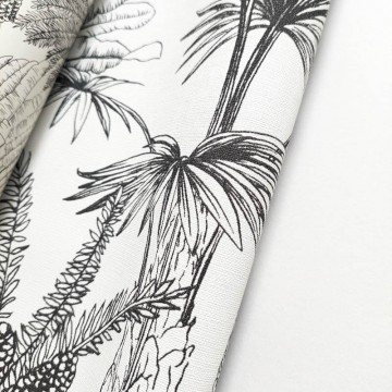 Pálmalevél mintás tapéta fehér alapon fekete színben 104330956 (Moonlight 2)
