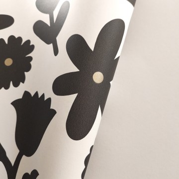 Fehér alapon fekete virágos tapéta 104340914 (Moonlight 2)