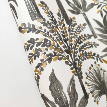 Sötétszürke tapéta trópusi fákkal 104350957 (Moonlight 2)