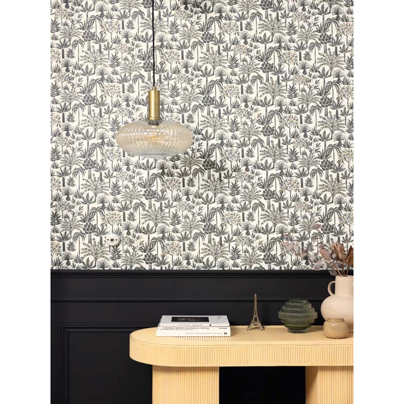 Sötétszürke tapéta trópusi fákkal 104350957 (Moonlight 2)