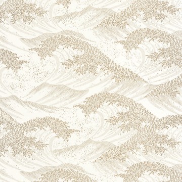 Design tapéta hullám mintával fehér alapon arany 104360262 (Moonlight 2)