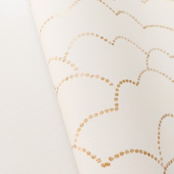 Tapéta fehér alapon arany felhőkkel 104370224 (Moonlight 2)