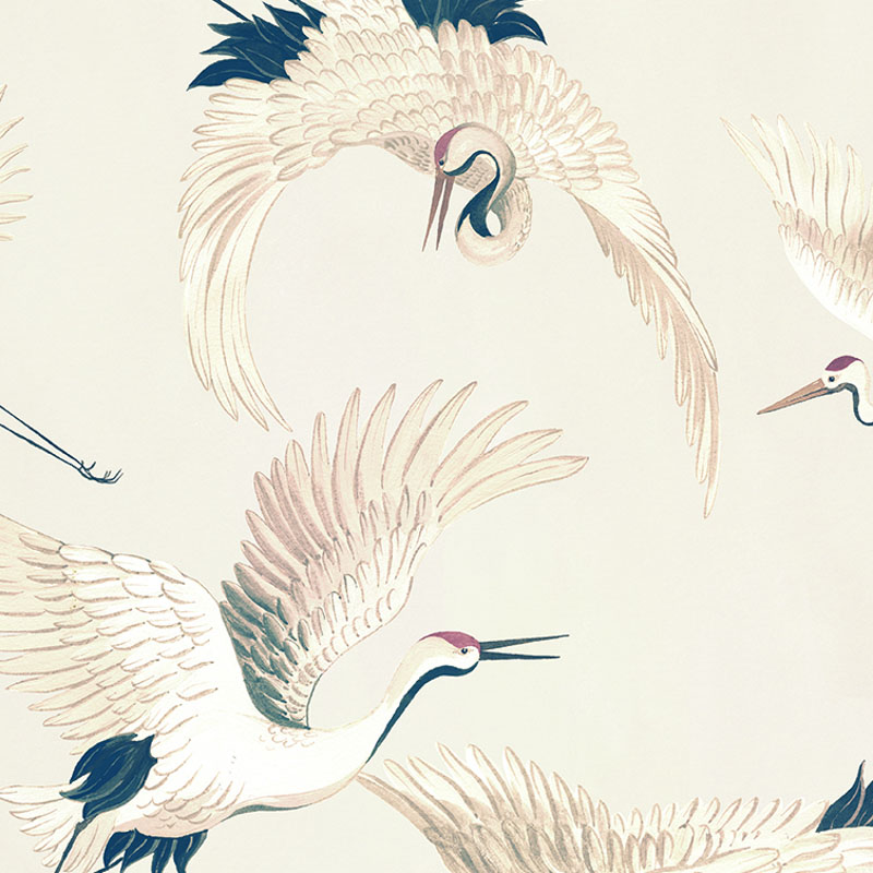 Madármintás tapéta krém bézs DW2018 (Designer Walls) 