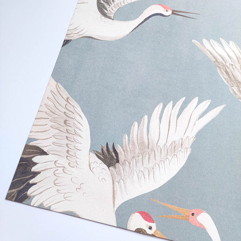 Madármintás tapéta kék alapon törtfehér DW2019 (Designer Walls) 