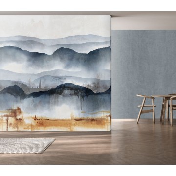 Hegyek posztertapéta szürkéskék (2,21 x 2,80 cm) FW4001-1