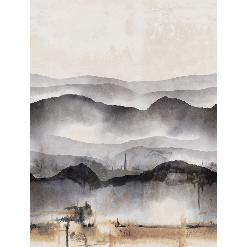 Szürke posztertapéta hegyek (2,21 x 2,80 cm) FW4001-2