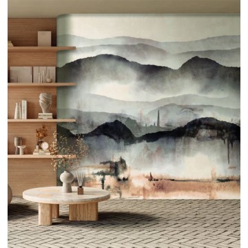 Szürke posztertapéta hegyek (2,21 x 2,80 cm) FW4001-2
