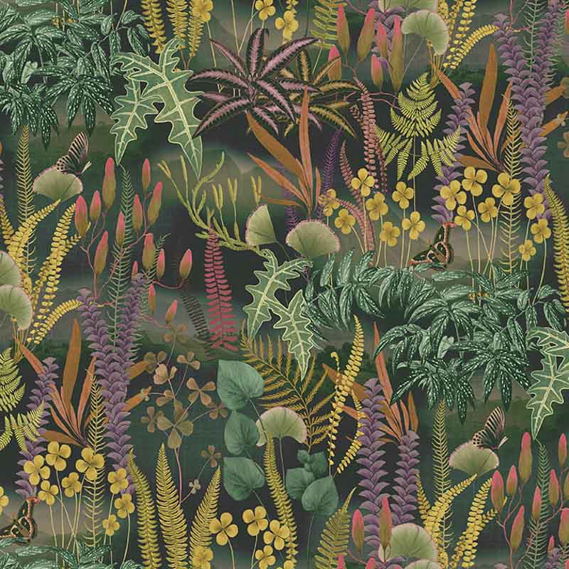 Bohém növénymintás fali poszter zöld (2,21 x 2,80 cm) FW4005-3