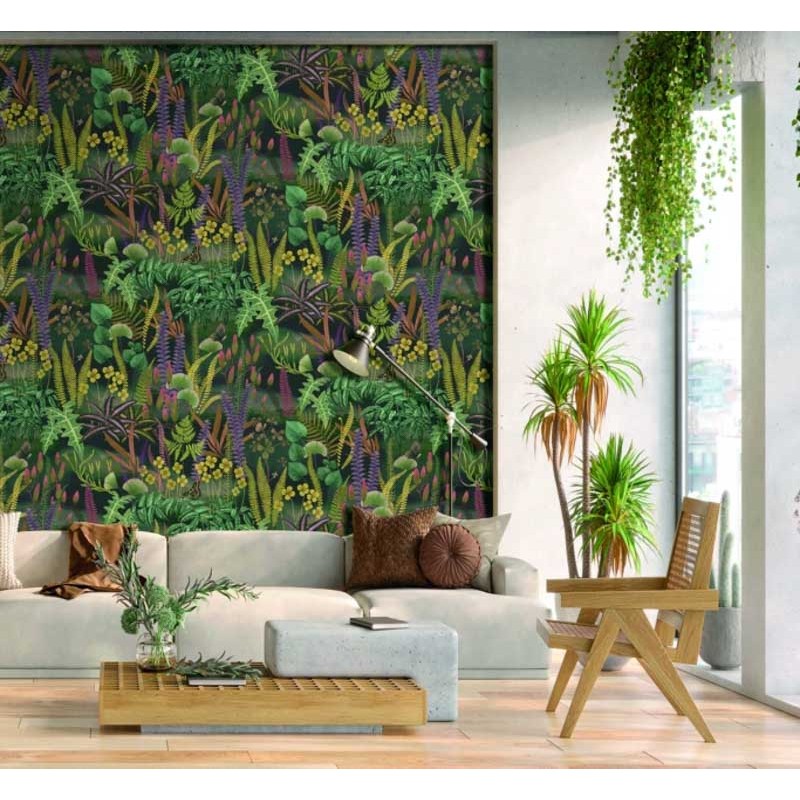 Bohém növénymintás fali poszter zöld (2,21 x 2,80 cm) FW4005-3