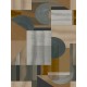 Fali poszter geometriai mintával indusztriális stílusban, szürke barna (2,21 x 2,80 cm) FW4009-4