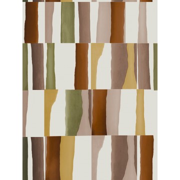 Barna zöld retro mintás fali poszter (1,06 x 2,80 cm) FW4011-3