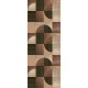 Barna geometriai mintás fali poszter körcikkekkel (1,06 x 2,80 cm) FW4012-1