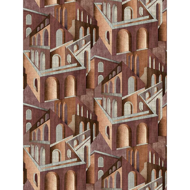Színes épületek zöld mályva színű poszter (2,21 x 2,80 cm) FW4013-9