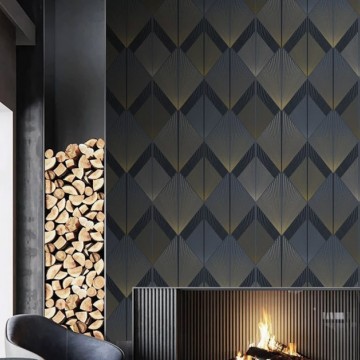 Barna kék rombuszmintás fali poszter (1,06 x 2,80 cm) FW4035-1