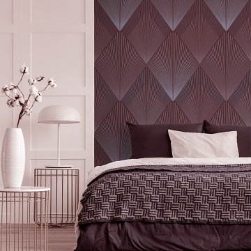 Bordó rombuszmintás fali poszter (1,06 x 2,80 cm) FW4035-2