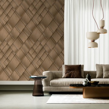 Barna rombuszmintás fali poszter (2,21 x 2,80 cm) FW4037-3