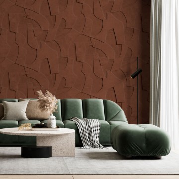 Barna absztrakt fali poszter (2,21 x 2,80 cm) FW4042-4