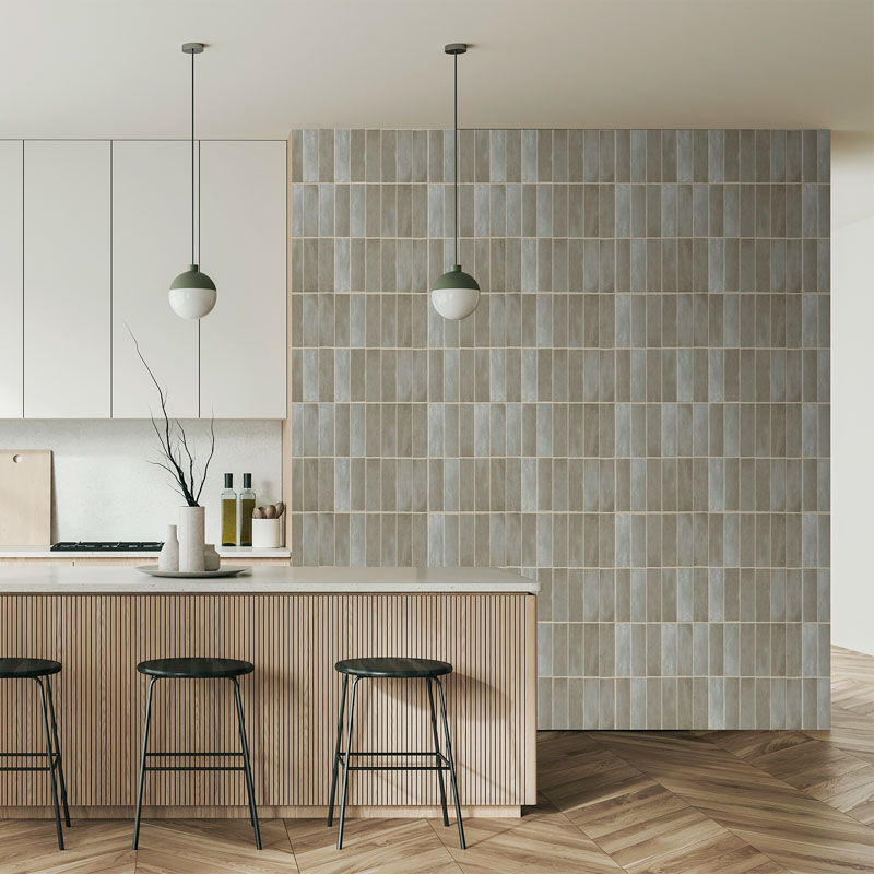 Csempe mintázatú fali poszter szürke (1,59 x 2,80 cm)  FW4045-3